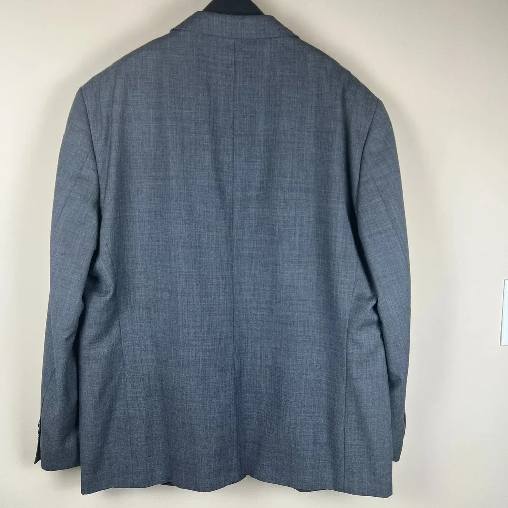 Lauren Ralph Lauren Gray Suit 48R 100% Wool Natural Stretch Flat Front Two Piece